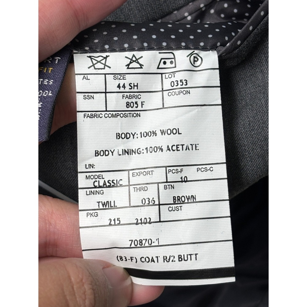 NWT Stafford Mens Medium Wool Classic Fit Suit Separate Blazer Jacket 44 Short - Picture 10 of 16
